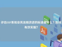 评估ERP系统业务流程改进的标准是什么？如何有效实施？