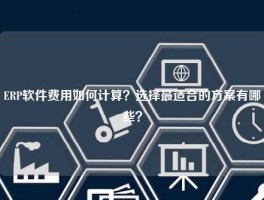 ERP软件费用如何计算？选择最适合的方案有哪些？