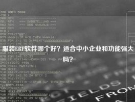 服装ERP软件哪个好？适合中小企业和功能强大吗？