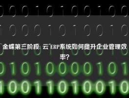 金蝶第三阶段: 云 ERP系统如何提升企业管理效率？