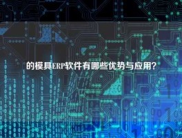 的模具ERP软件有哪些优势与应用？