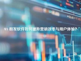 WS 群发软件如何提升营销效率与用户体验？