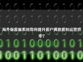 海外版客服系统如何提升客户满意度和运营效率？