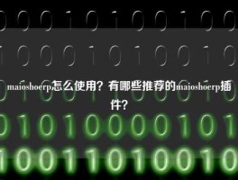 maioshoerp怎么使用？有哪些推荐的maioshoerp插件？