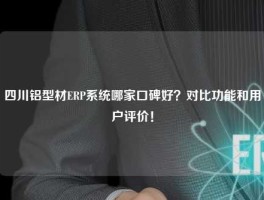 四川铝型材ERP系统哪家口碑好？对比功能和用户评价！