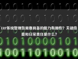 ERP系统管理员需要具备的能力有哪些？关键技能和日常责任是什么？