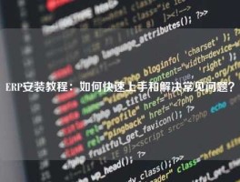 ERP安装教程：如何快速上手和解决常见问题？