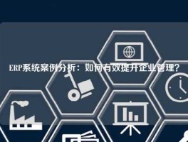 ERP系统案例分析：如何有效提升企业管理？