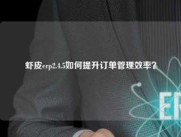 虾皮erp2.4.5如何提升订单管理效率？