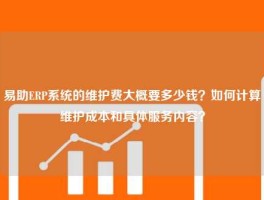 易助ERP系统的维护费大概要多少钱？如何计算维护成本和具体服务内容？