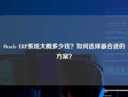 Oracle ERP系统大概多少钱？如何选择最合适的方案？