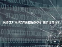 长春工厂ERP软件价格是多少？性价比如何？