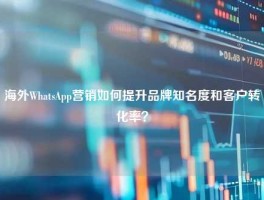 海外WhatsApp营销如何提升品牌知名度和客户转化率？