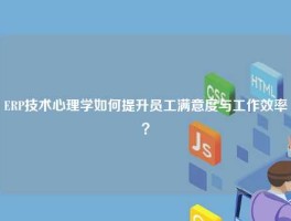 ERP技术心理学如何提升员工满意度与工作效率？