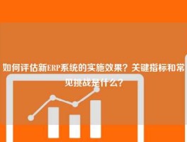 如何评估新ERP系统的实施效果？关键指标和常见挑战是什么？