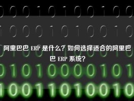 阿里巴巴 ERP 是什么？如何选择适合的阿里巴巴 ERP 系统？