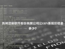 苏州浩辰软件股份有限公司公ERPS系统价格是多少？