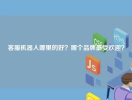 客服机器人哪里的好？哪个品牌最受欢迎？