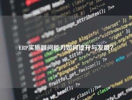 ERP实施顾问能力如何提升与发展？