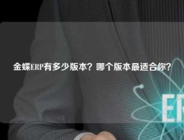 金蝶ERP有多少版本？哪个版本最适合你？