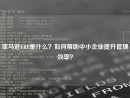 亚马逊ERP是什么？如何帮助中小企业提升管理效率？
