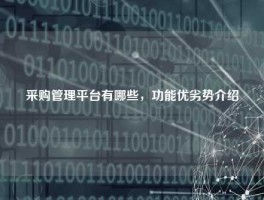 采购管理平台有哪些，功能优劣势介绍