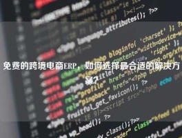 免费的跨境电商ERP，如何选择最合适的解决方案？