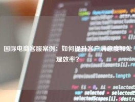 国际电商客服案例：如何提升客户满意度和处理效率？