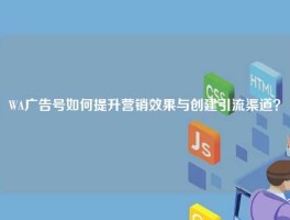 WA广告号如何提升营销效果与创建引流渠道？