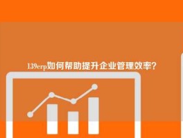 139erp如何帮助提升企业管理效率？