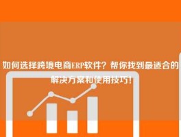 如何选择跨境电商ERP软件？帮你找到最适合的解决方案和使用技巧！