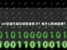 ERP定制方案价格表是多少？有什么影响因素？