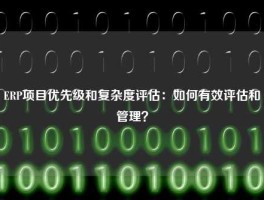 ERP项目优先级和复杂度评估：如何有效评估和管理？