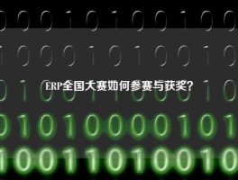 ERP全国大赛如何参赛与获奖？