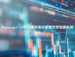 Powerproject v2.0如何提升项目管理效率和团队协作？
