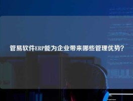 管易软件ERP能为企业带来哪些管理优势？