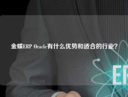 金蝶ERP Oracle有什么优势和适合的行业？