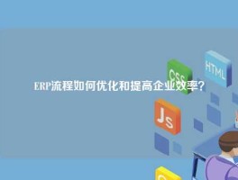 ERP流程如何优化和提高企业效率？