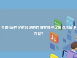 金蝶ERP在民航领域的应用有哪些优缺点和解决方案？