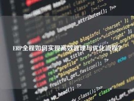 ERP全程如何实现高效管理与优化流程？