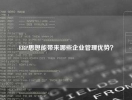 ERP思想能带来哪些企业管理优势？
