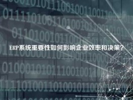 ERP系统重要性如何影响企业效率和决策？