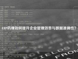 ERP药理如何提升企业管理效率与数据准确性？