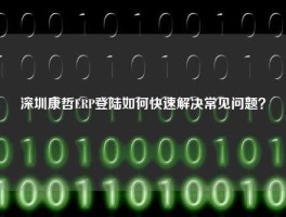 深圳康哲ERP登陆如何快速解决常见问题？