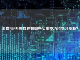 金蝶ERP系统教程有哪些实用技巧和学习资源？