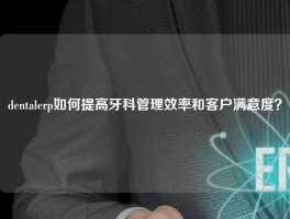 dentalerp如何提高牙科管理效率和客户满意度？