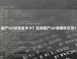 国产ERP价钱是多少？选择国产ERP有哪些优势？