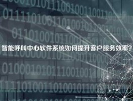 智能呼叫中心软件系统如何提升客户服务效率？