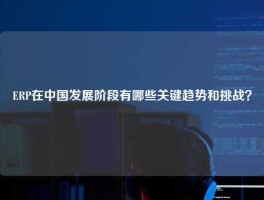 ERP在中国发展阶段有哪些关键趋势和挑战？