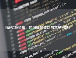 ERP实施步骤：如何确保成功与常见问题？